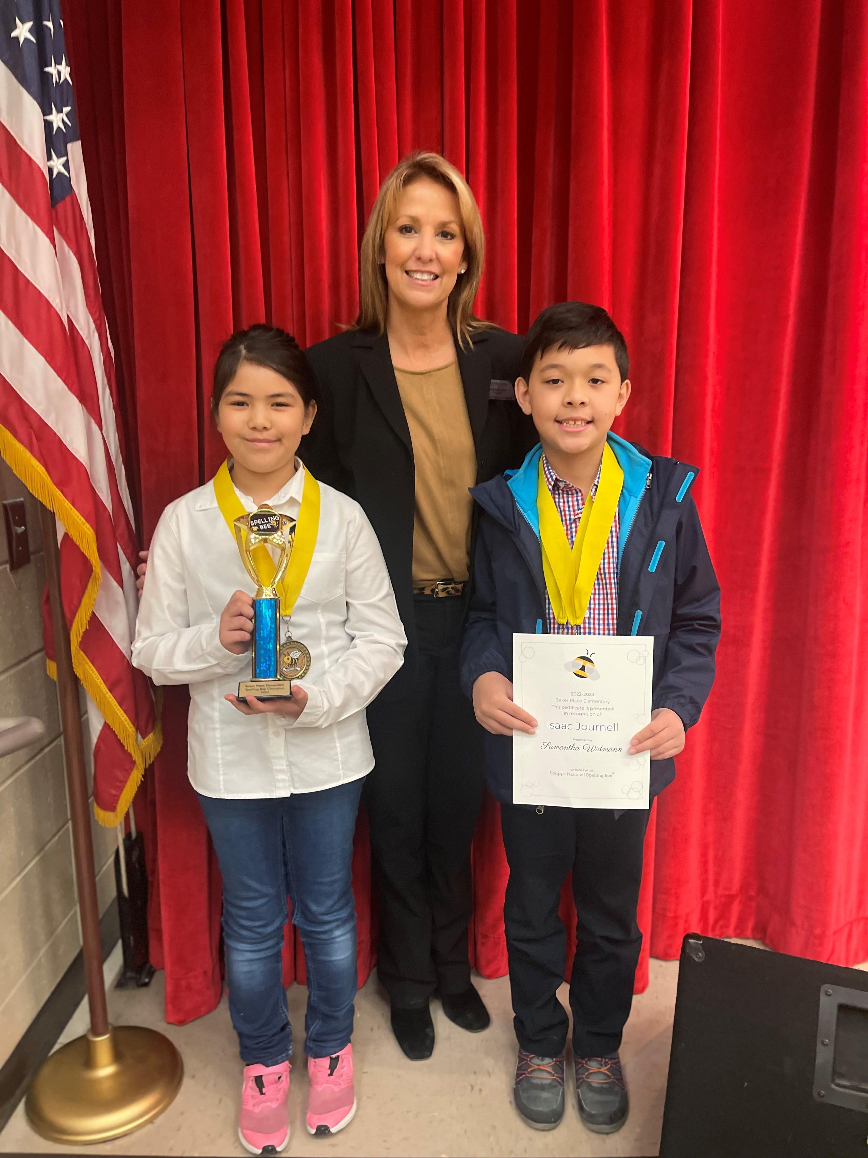 Our Champion and Runner-Up with Mrs. Fleischauer! 
